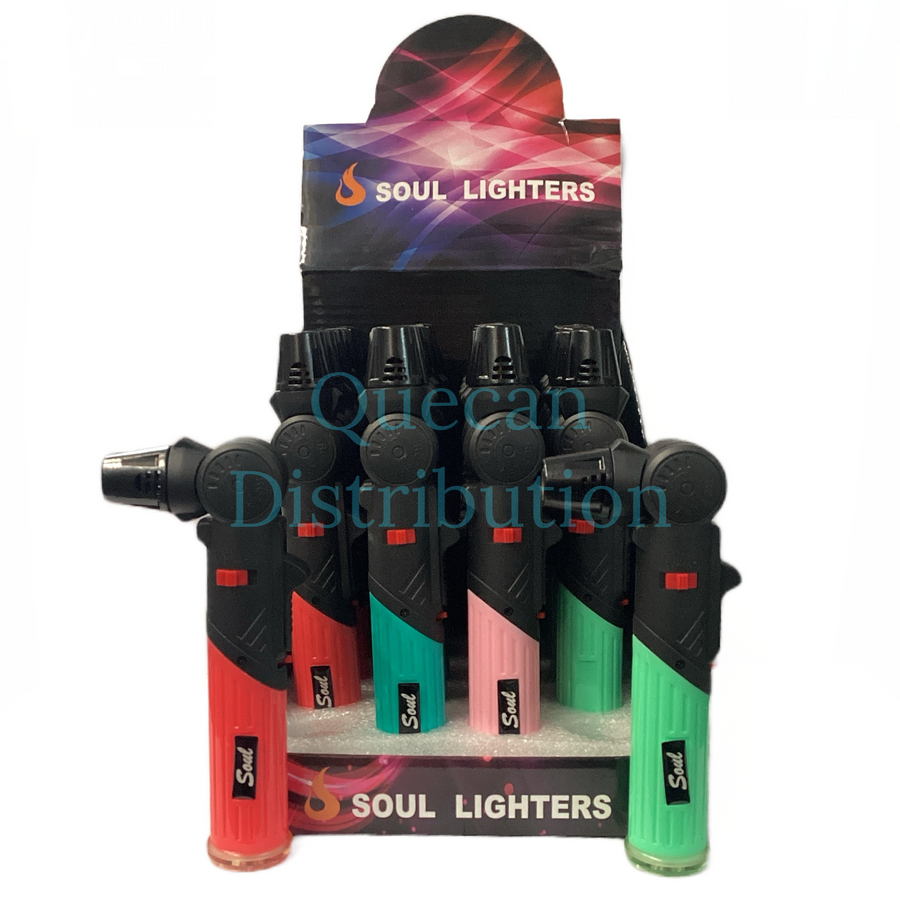 SOUL Jet Single 90° Flame Torch Lighter - (Pack of 20) - Quecan