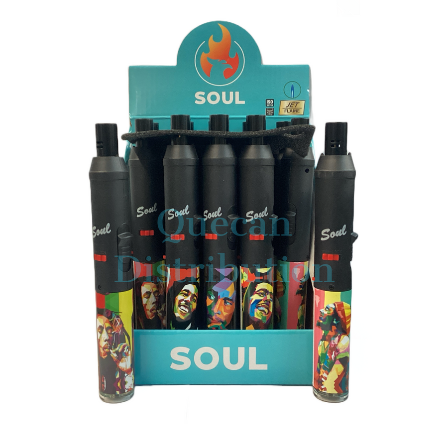 SOUL Jet Single Flame Torch Lighter - (Box of 15) - Quecan