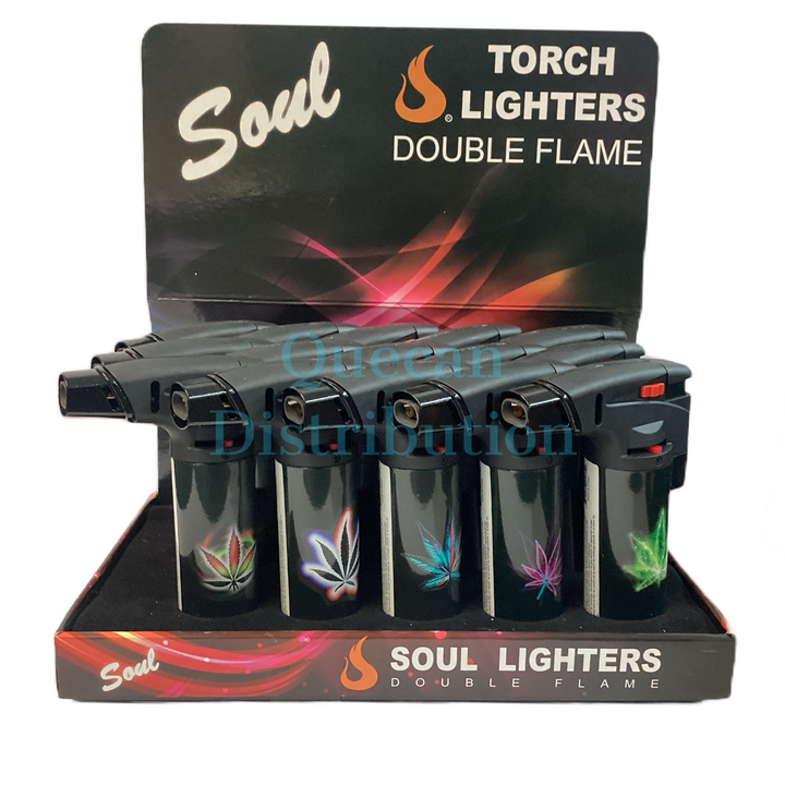 SOUL Double Torch Lighter - (Box of 15) - Quecan