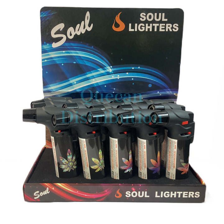 SOUL Single Flame Torch Lighter - (Box of 15) - Quecan