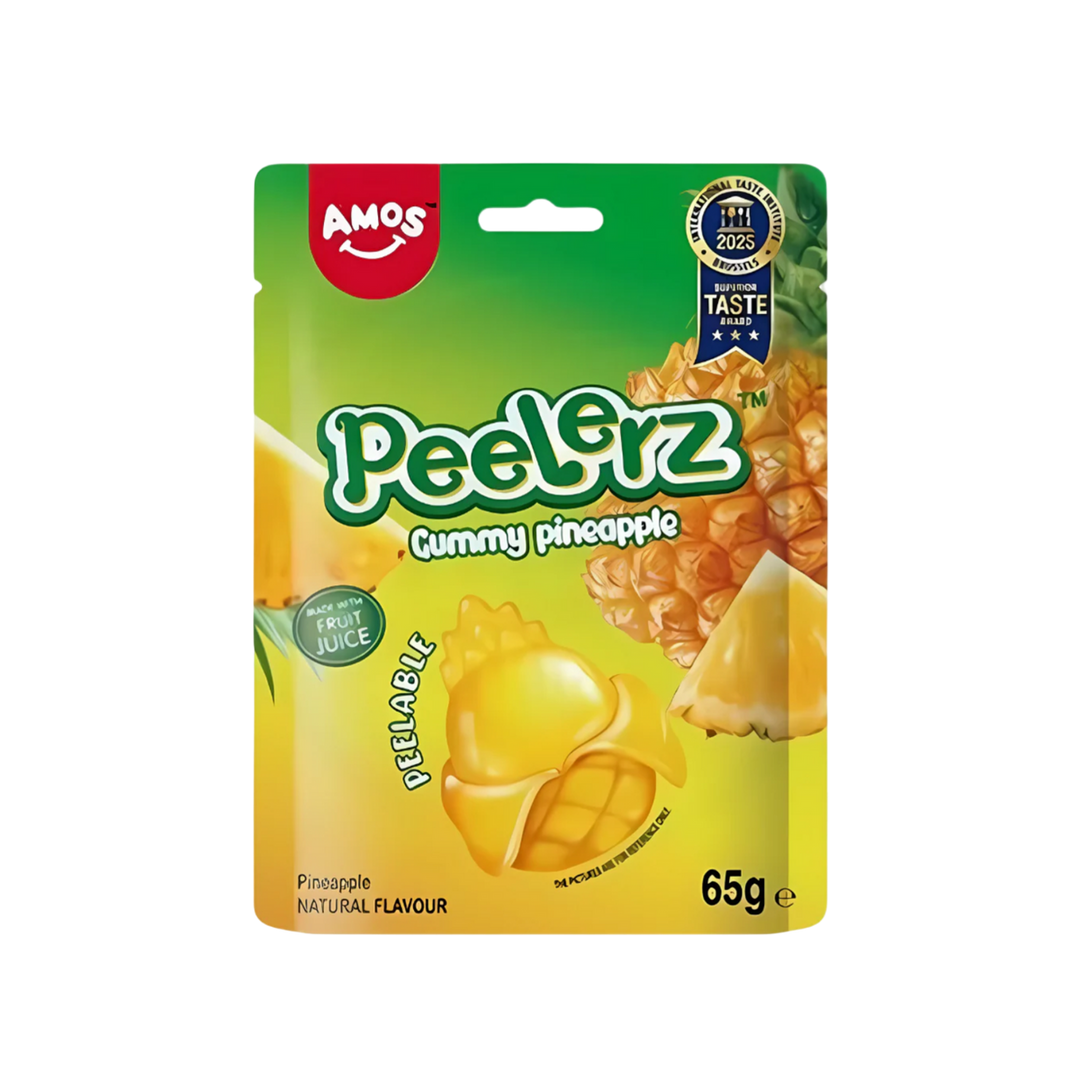 Amos Peelerz Gummy Candy - Pineapple (65g)