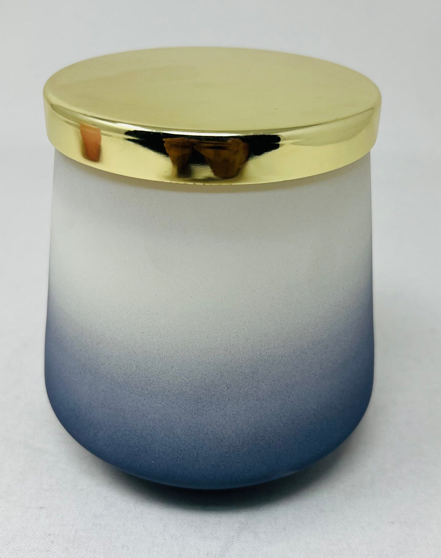Scented Glass Candle Marble Pot 320g - Quecan