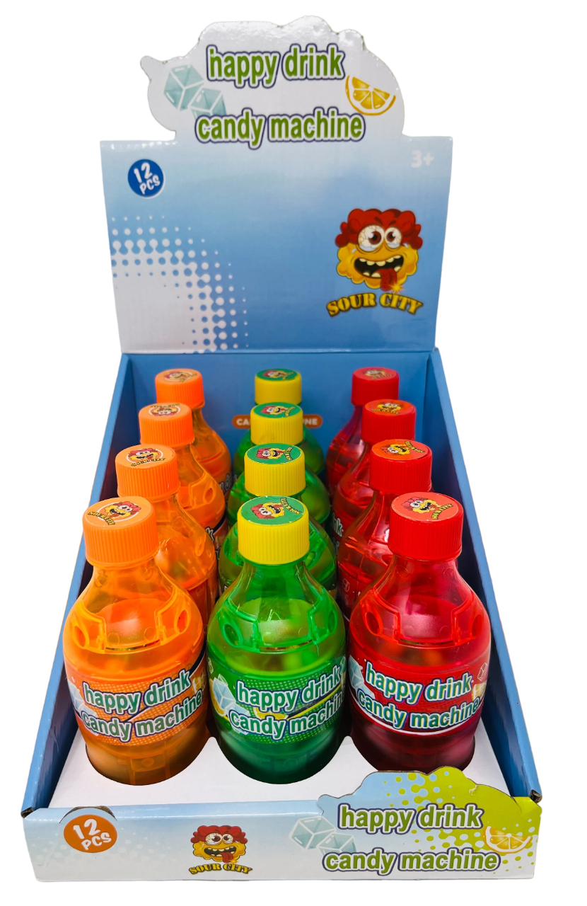 Sour City Happy Drink Candy Machine (Box of 12) - Quecan