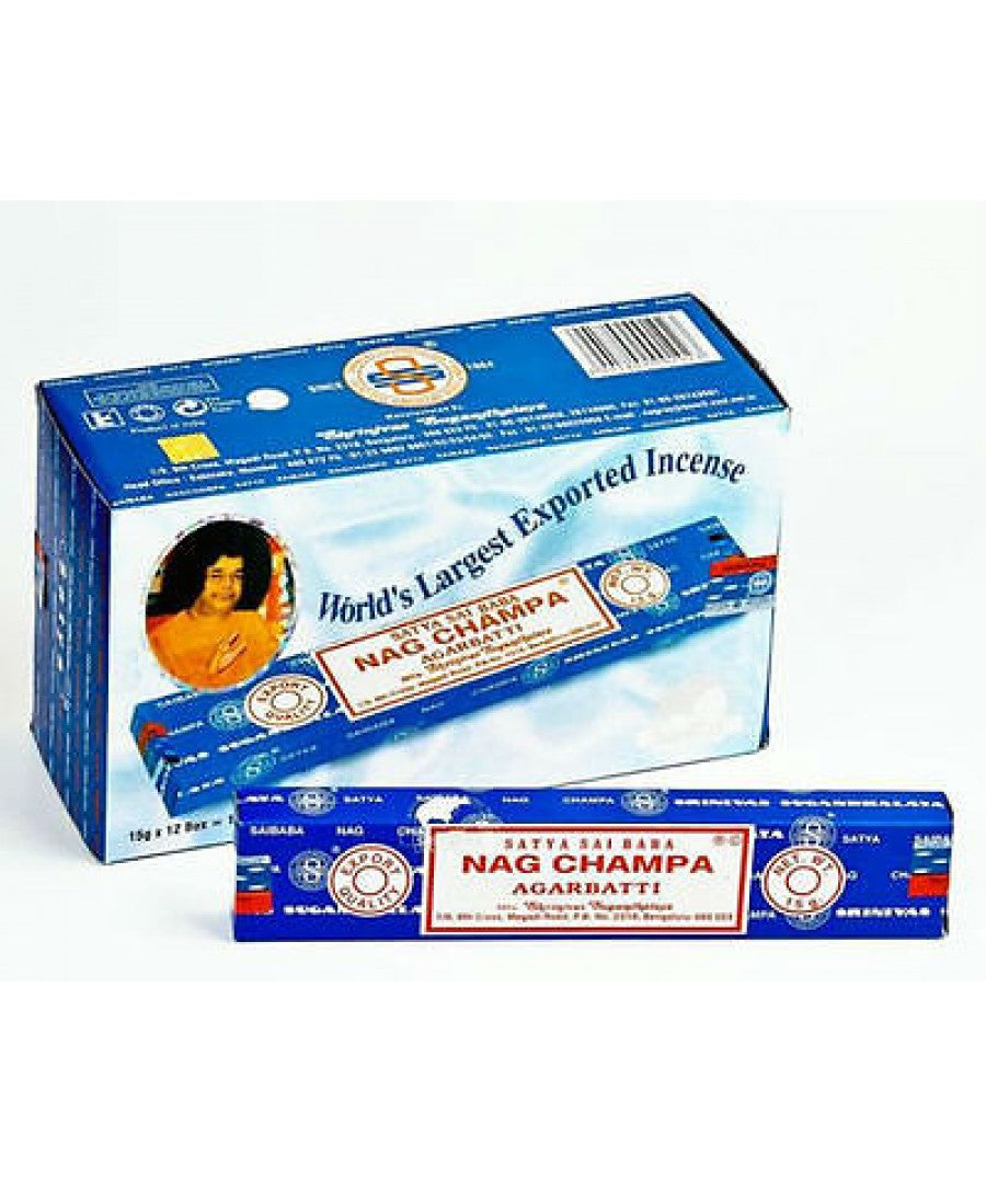 Satya Nag Champa Incense 15g (Box of 12) - Quecan
