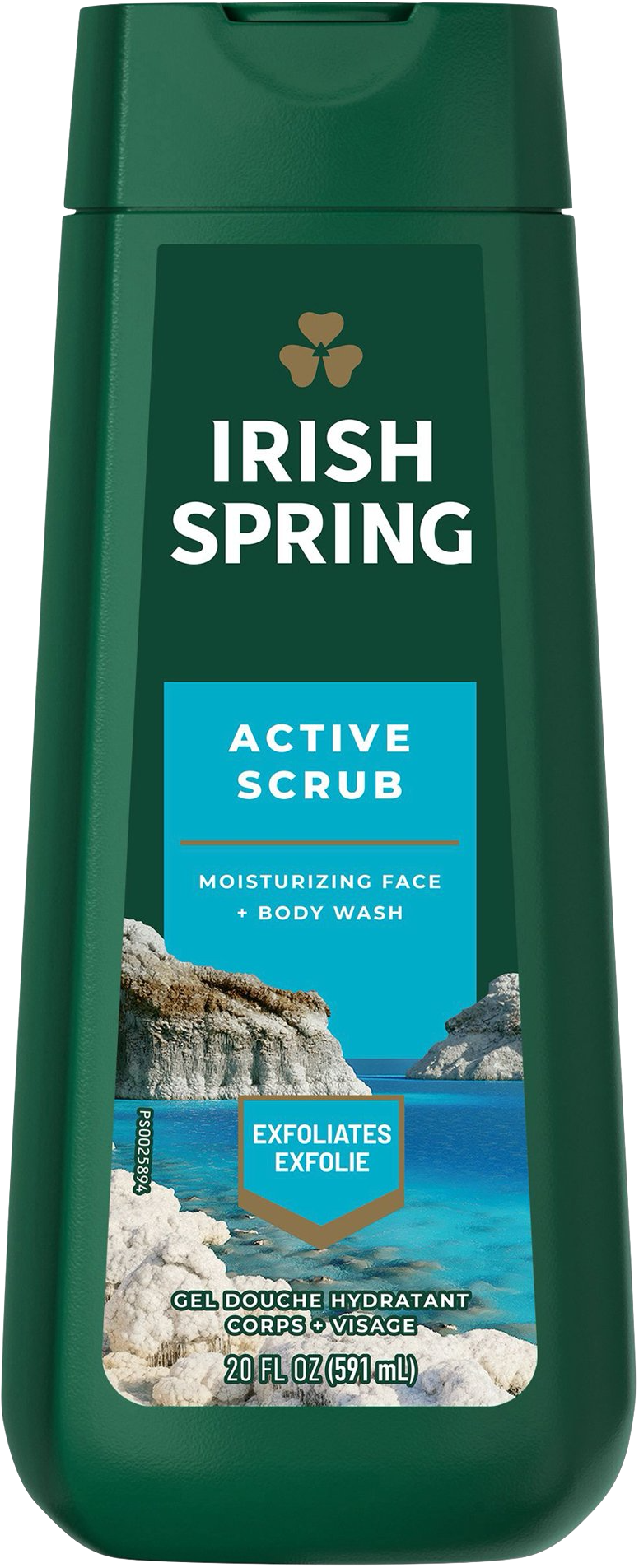 Irish Spring Active Scrub Moisturizing Face + Body Wash (591ml) - Quecan