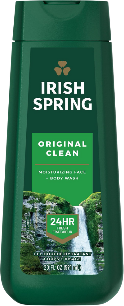 Irish Spring Original Clean Moisturizing Face + Body Wash 591mL - Quecan