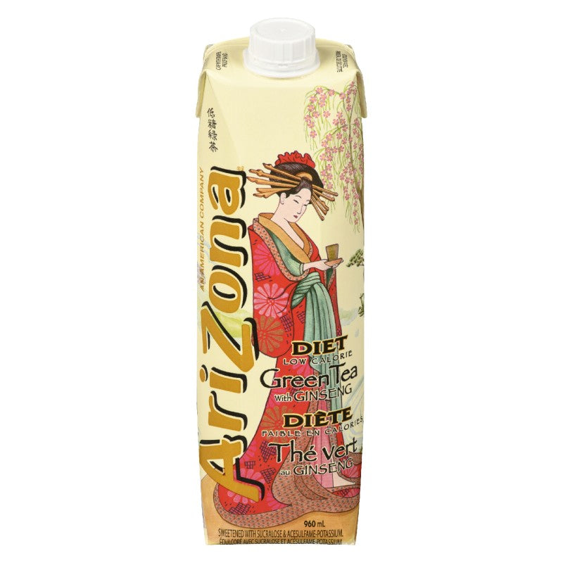 Arizona Diet Low Cal. Ginsen / Green Tea (12 x 960 mL) - Quecan