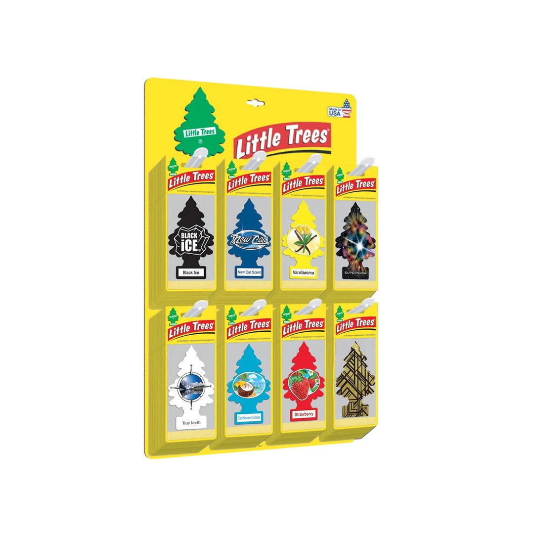 Little Trees Car Fresheners Display - 8 Fragrances (12 Each)
