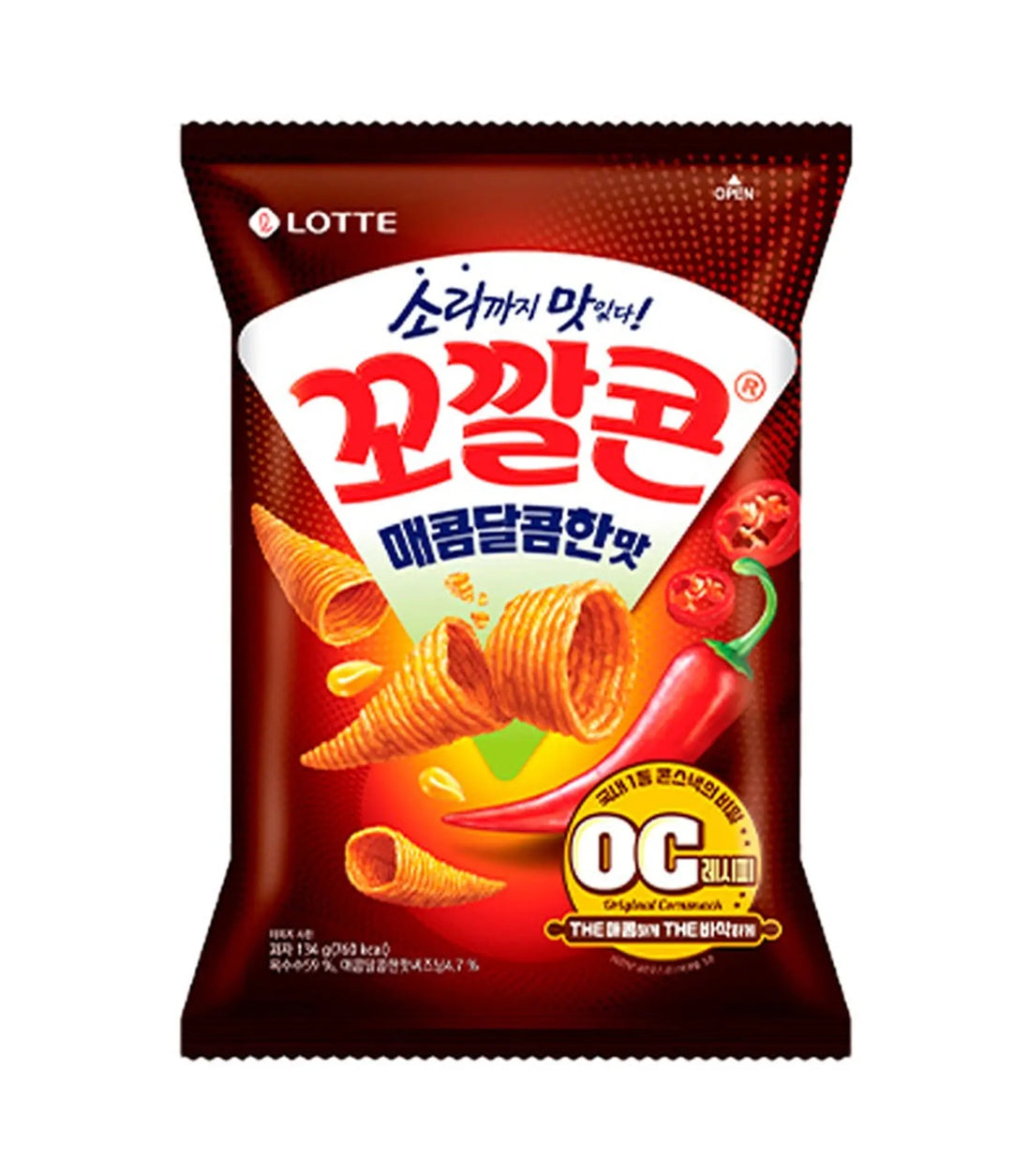 Lotte Kkokkalcorn Sweet & Spicy Chips (12 x 67g)