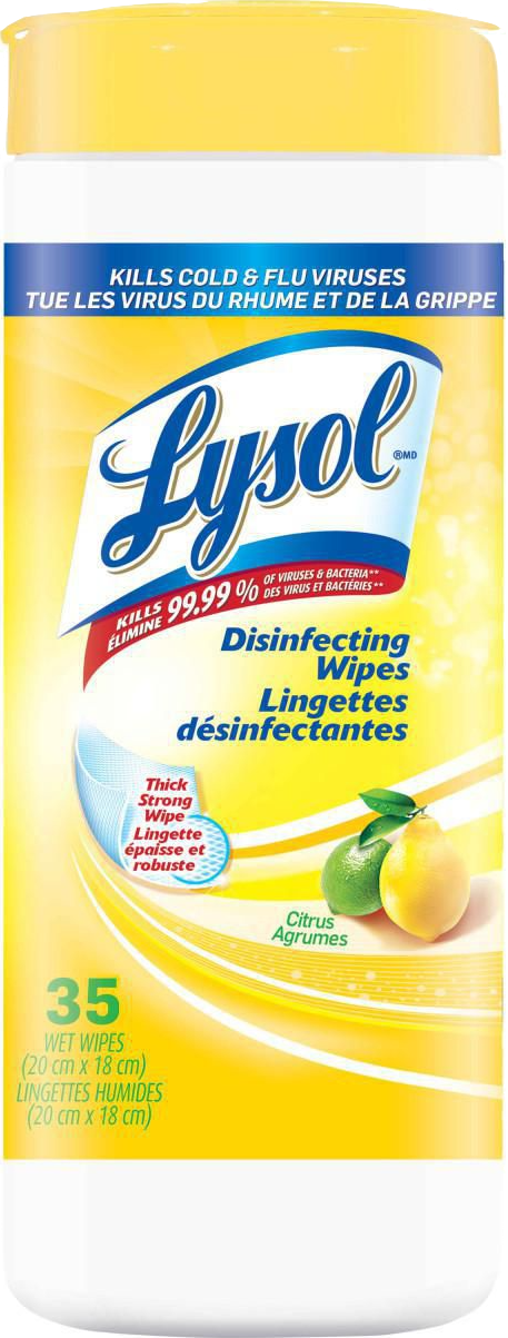 Lysol Disinfecting Wipes - Citrus (Pack of 35) - Quecan
