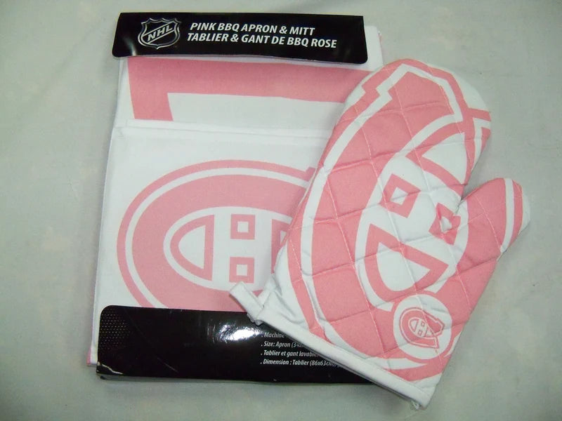 Montreal Canadiens - Pink BBQ Apron & Mitt - Quecan