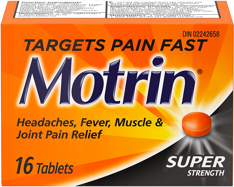 Motrin Super Strength Ibuprofen Tablets USP 400mg 16ct - Quecan