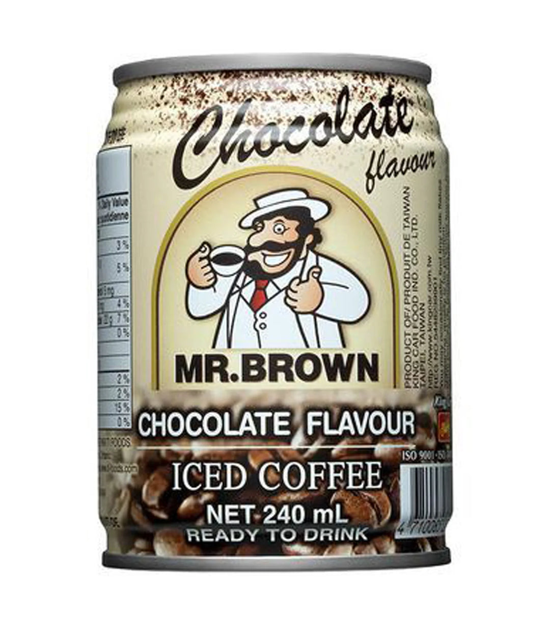 Mr. Brown Chocolate Flavour Iced Coffee (24 x 240mL) (Can Dep.) - Quecan