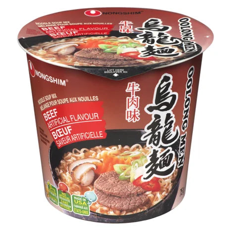 Nongshim Oolongmen Cup Noodle - Beef (6x75g) - Quecan