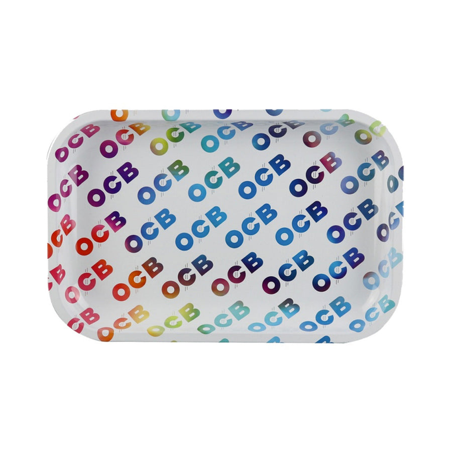 OCB Rolling Tray Designer Series Rainbow Metal - Quecan