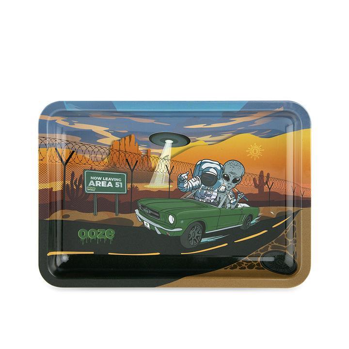 Ooze Rolling Tray Designer Series Space Race - Small Size - Quecan