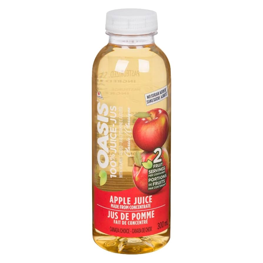 Oasis 100% Classic Juice - Apple (24 x 300mL) (Eco Fee)