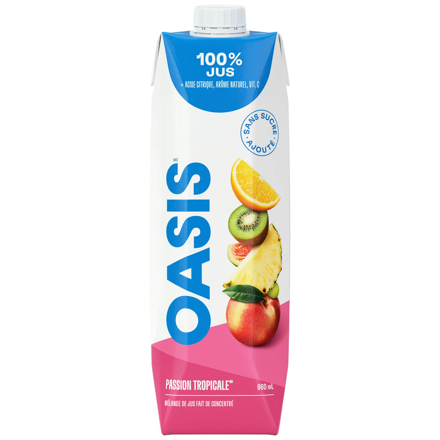 Oasis Classic Juice Tropical Passion (12 x 960ml) - Quecan