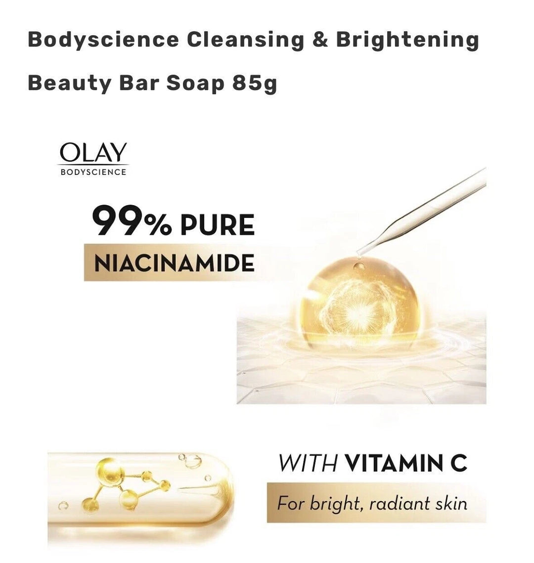 Olay Beauty Bar Soap Cleansing and Brightening (Pack of 2 x 85g)