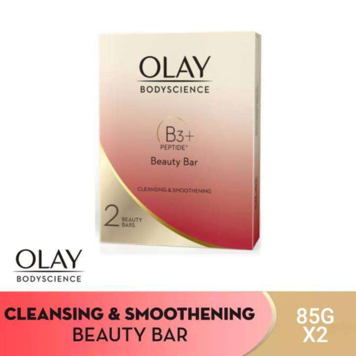 Olay Beauty Bar Soap Cleansing and Smoothening (Pack of 2 x 85g) - Quecan