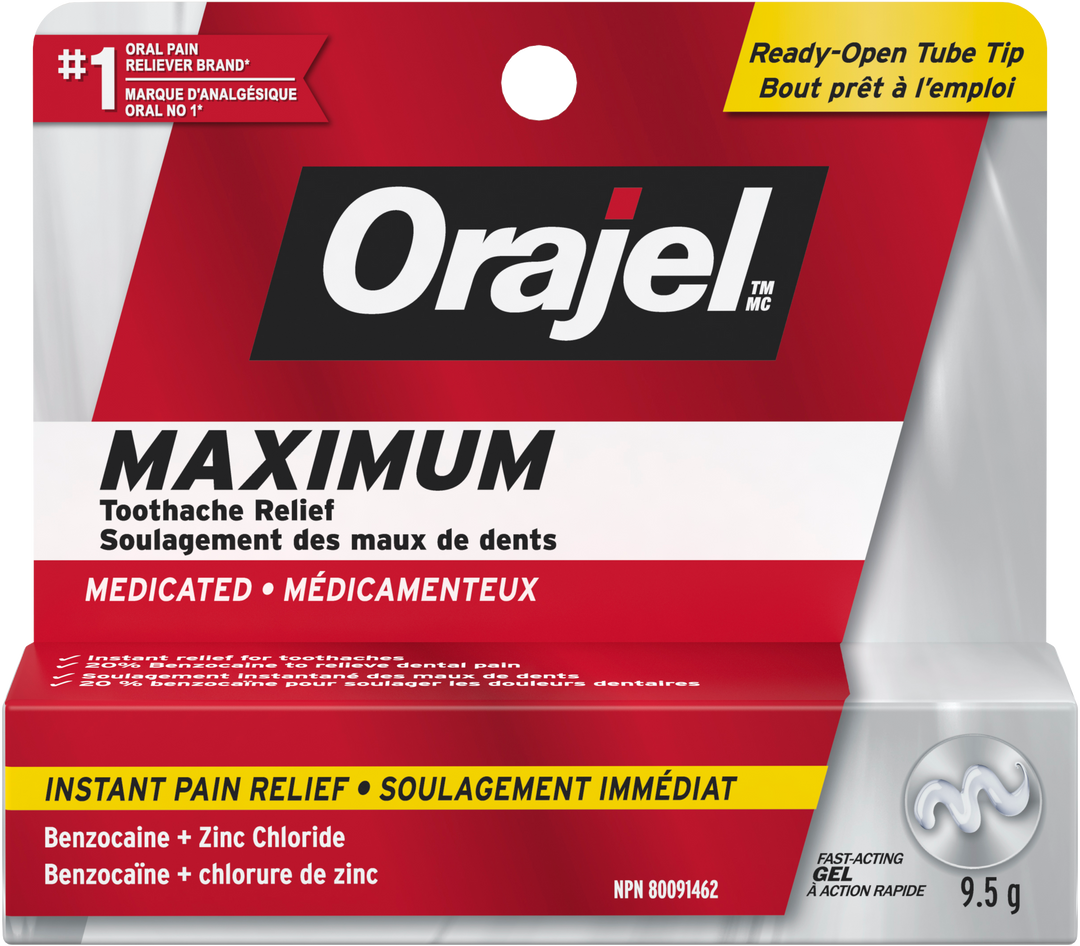 Orajel Maximum Toothache Relief Medicated Fast-Acting Gel 9.5g - Quecan