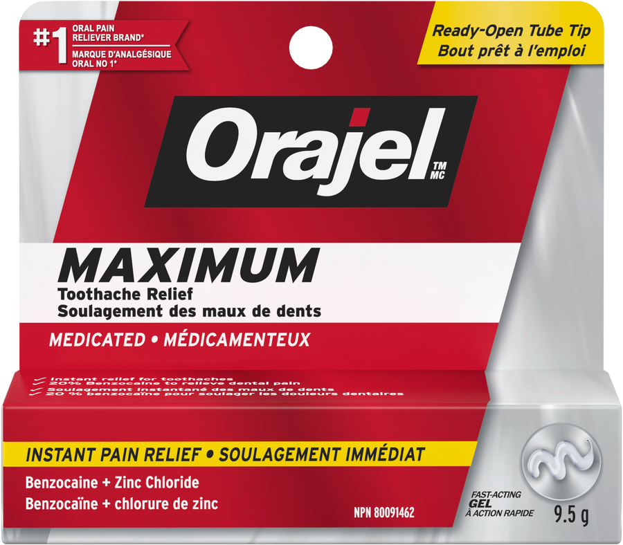Orajel Maximum Toothache Relief Medicated Fast-Acting Gel 9.5g - Quecan