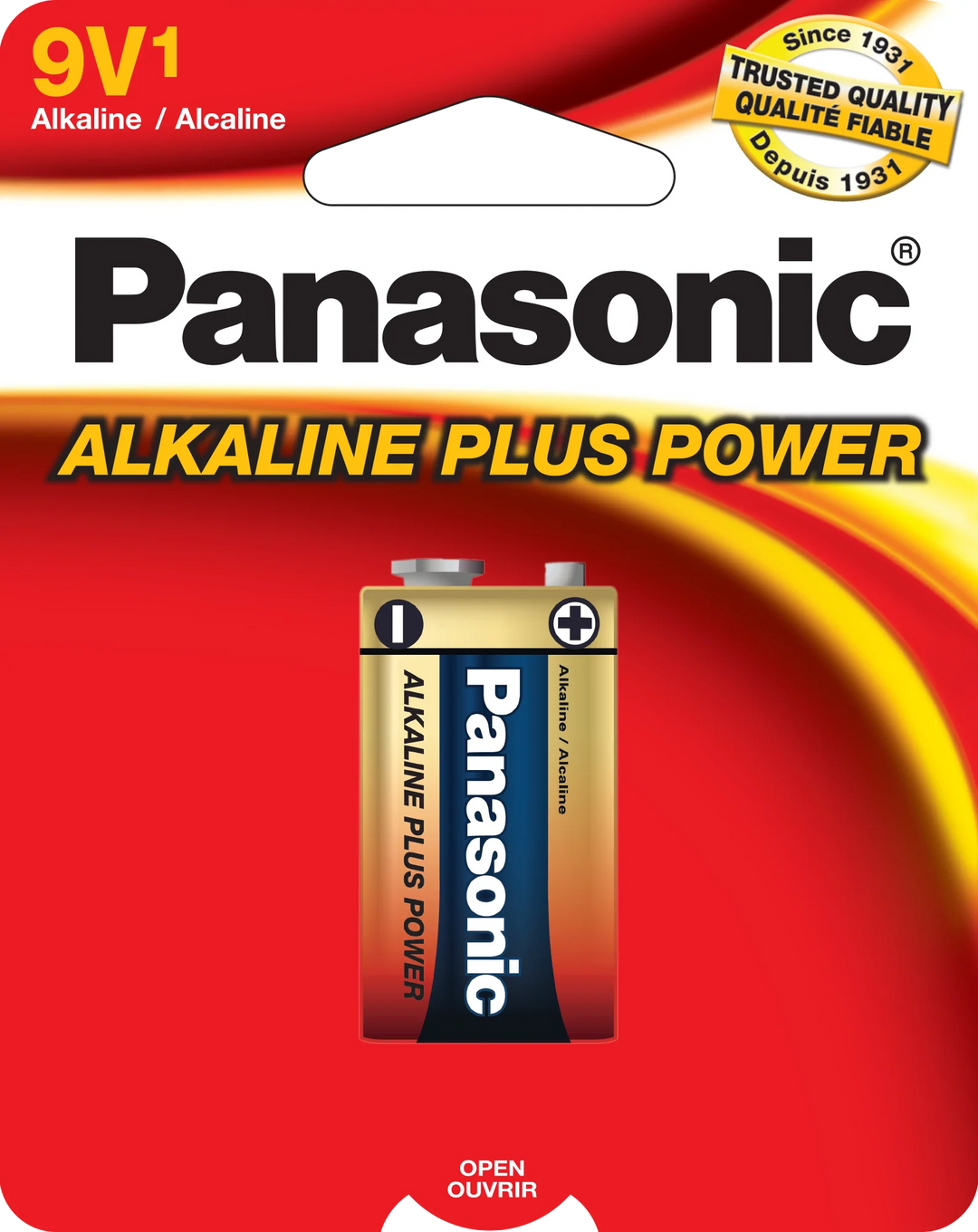 Panasonic Alkaline Plus Power Batteries 9V 1ct (12 Pack) - Quecan