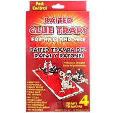 Pest Control Baited Glue Traps for Rats &amp; Mice (4 × 3.5″×4.5″)