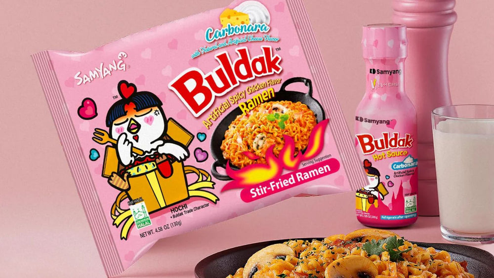 Samyang Buldak Carbonara Sauce – Creamy Spicy Korean Hot Chicken (200mL Bottle) - Quecan
