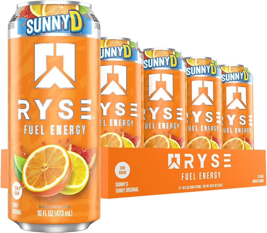 RYSE Fuel Energy Drink - Sunny D Tangy Original ( 12 x 473mL) ( Can dep)