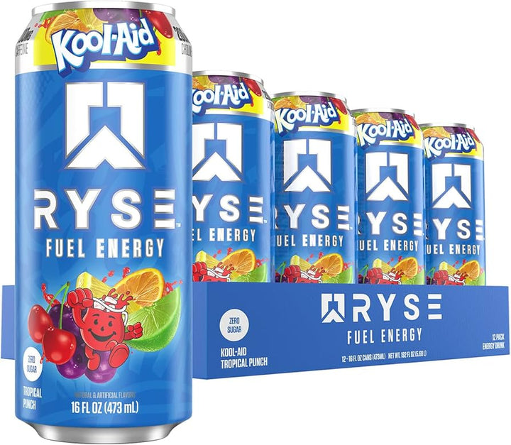 RYSE Fuel Energy Drink - Kool-Aid Tropical Punch (12 x 473mL) (Can Dep)