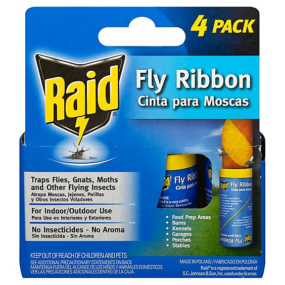 Raid Fly Ribbon Bug & Insect Catcher (4 Pack)