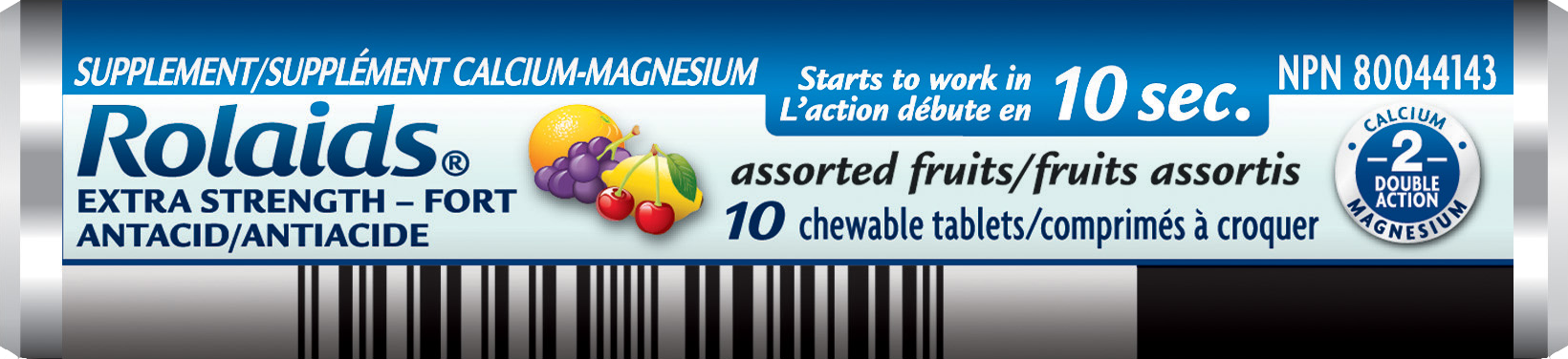 Rolaids Extra Strength Assorted Fruits Antacid Chewable Tablets 10ct ...