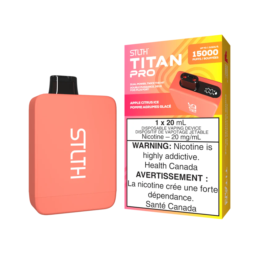 STLTH TITAN Pro 15k Puffs Disposable Device  - Single Unit (20mg/ml) (STAMPED) - Quecan