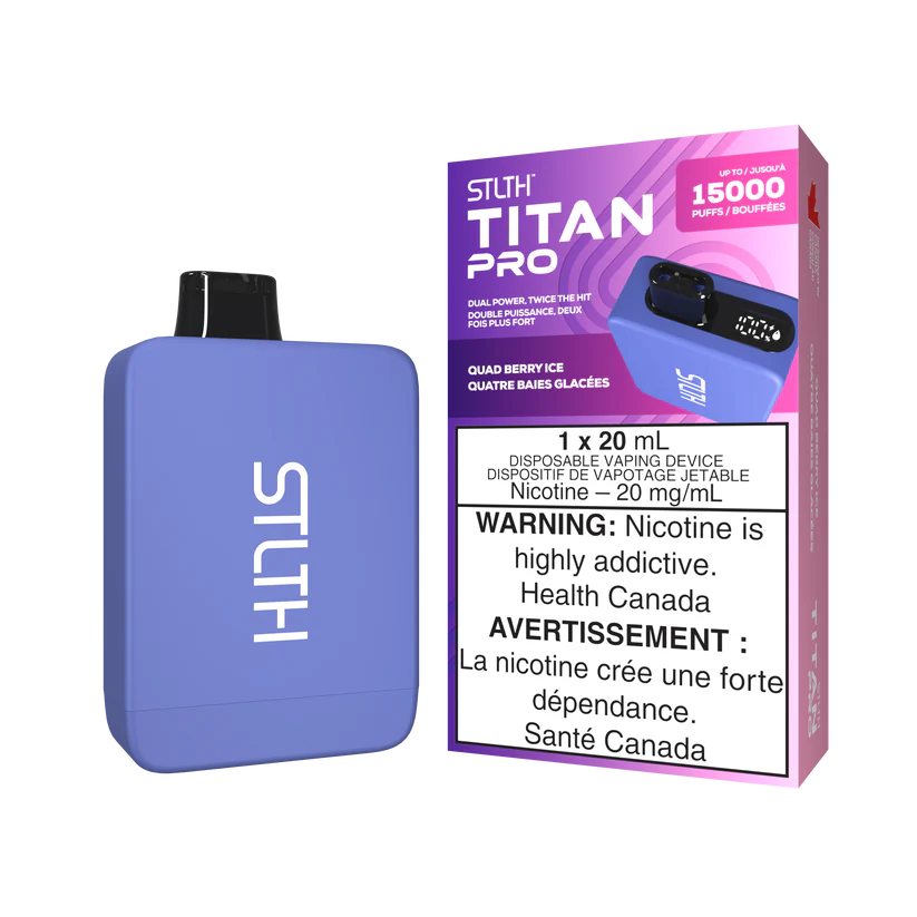 STLTH TITAN Pro 15k Puffs Disposable Device  - Single Unit (20mg/ml) (STAMPED) - Quecan