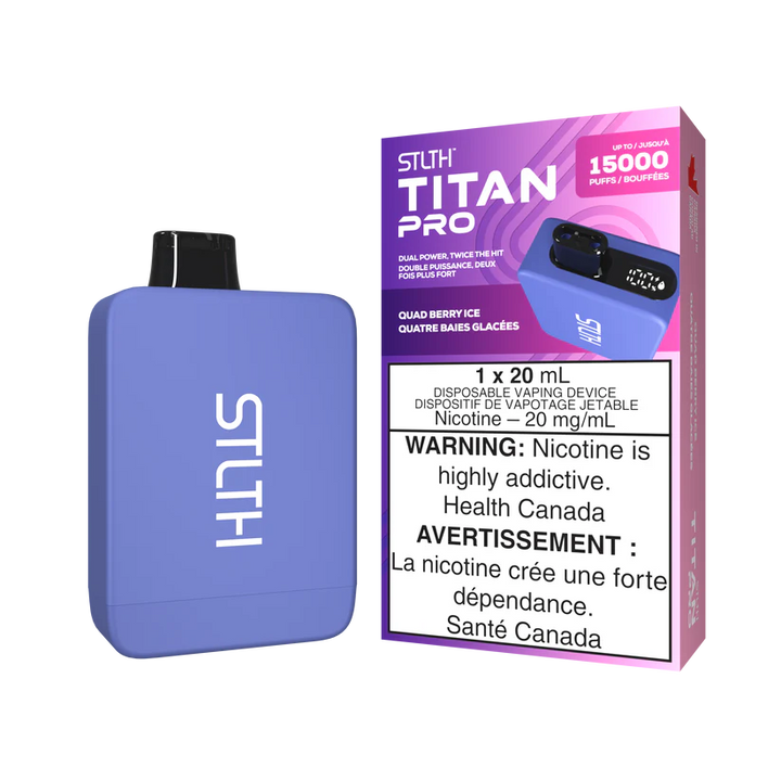 STLTH TITAN Pro 15k Puffs Disposable Device  - Single Unit (20mg/ml) (STAMPED) - Quecan