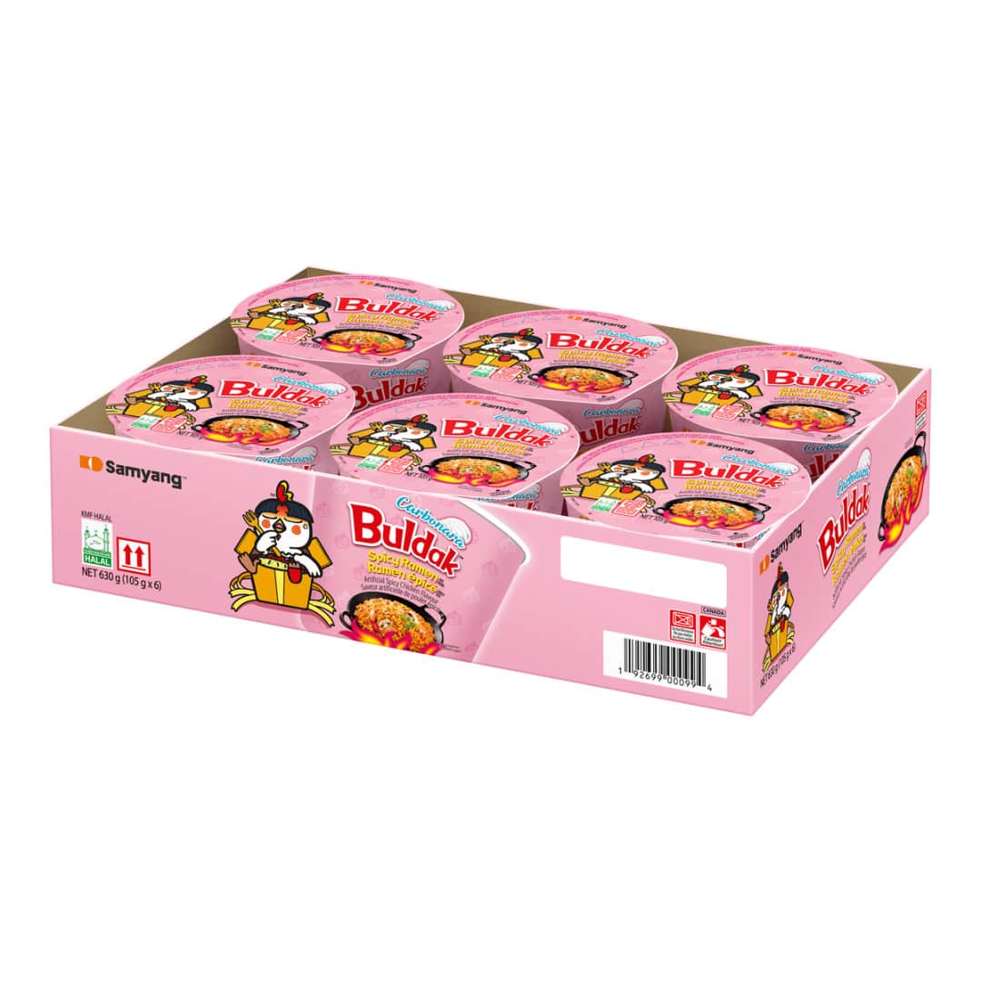 Samyang Buldak Carbonara Spicy Ramen Noodle Soup (6x105g) - Quecan