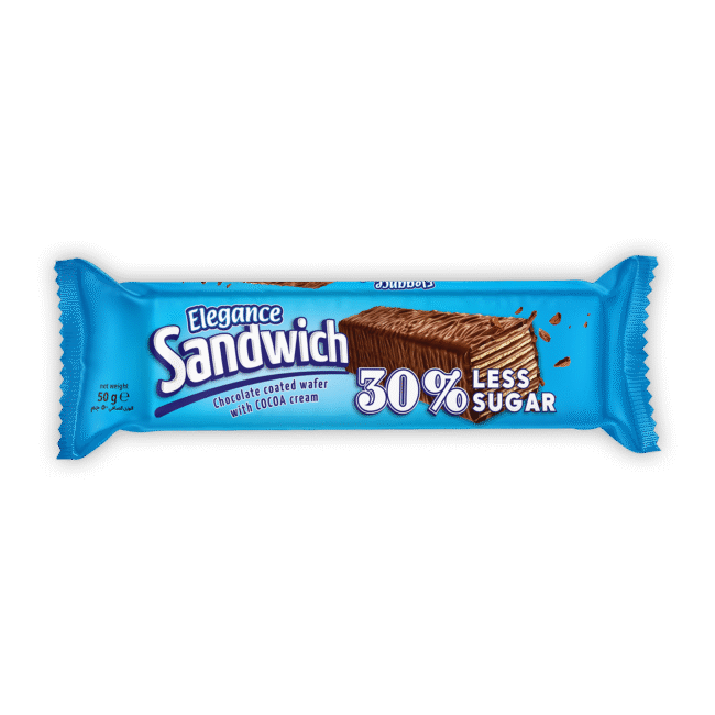 Elegance Sandwich Chocolate Cream - 30% Less Sugar (12 x 50g) - Quecan