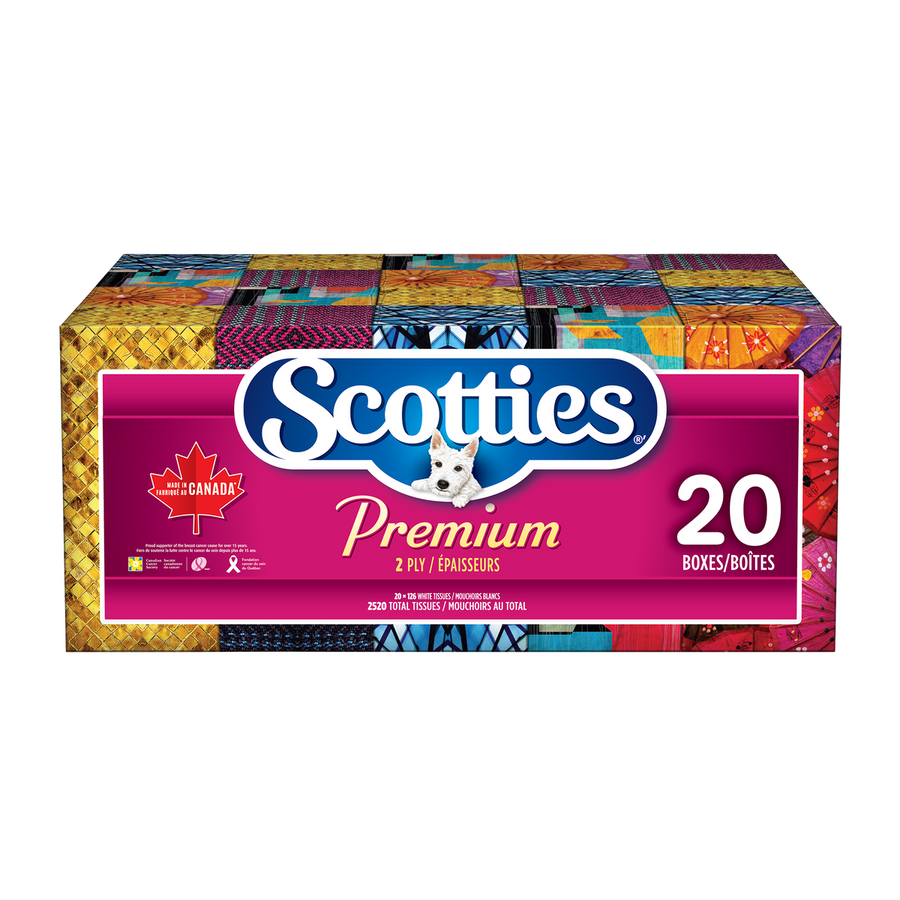 Scotties Premium 2-Ply Hypoallergenic White Tissues (Case of 21)