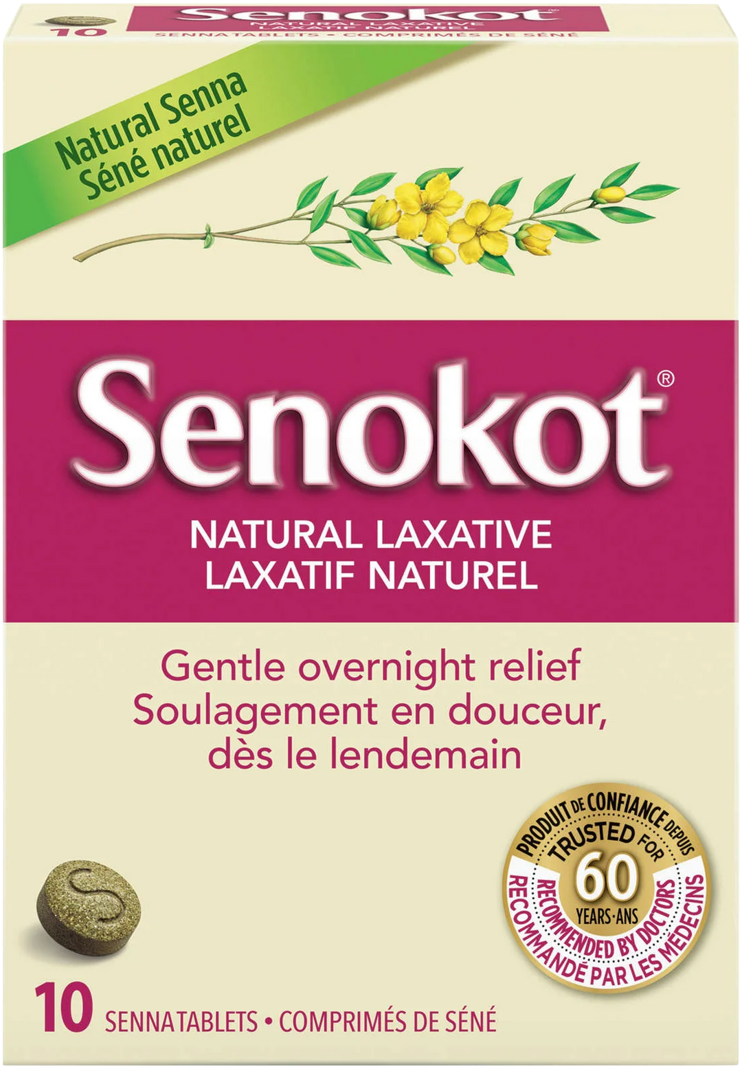 Senokot Natural Laxative Senna Tablets (10ct X 6 Pk)