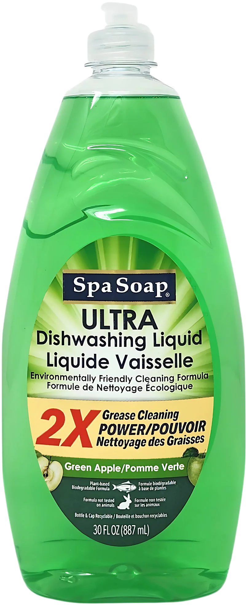Spa Soap Ultra Green Apple Dishwashing Liquid (887ml) - Quecan