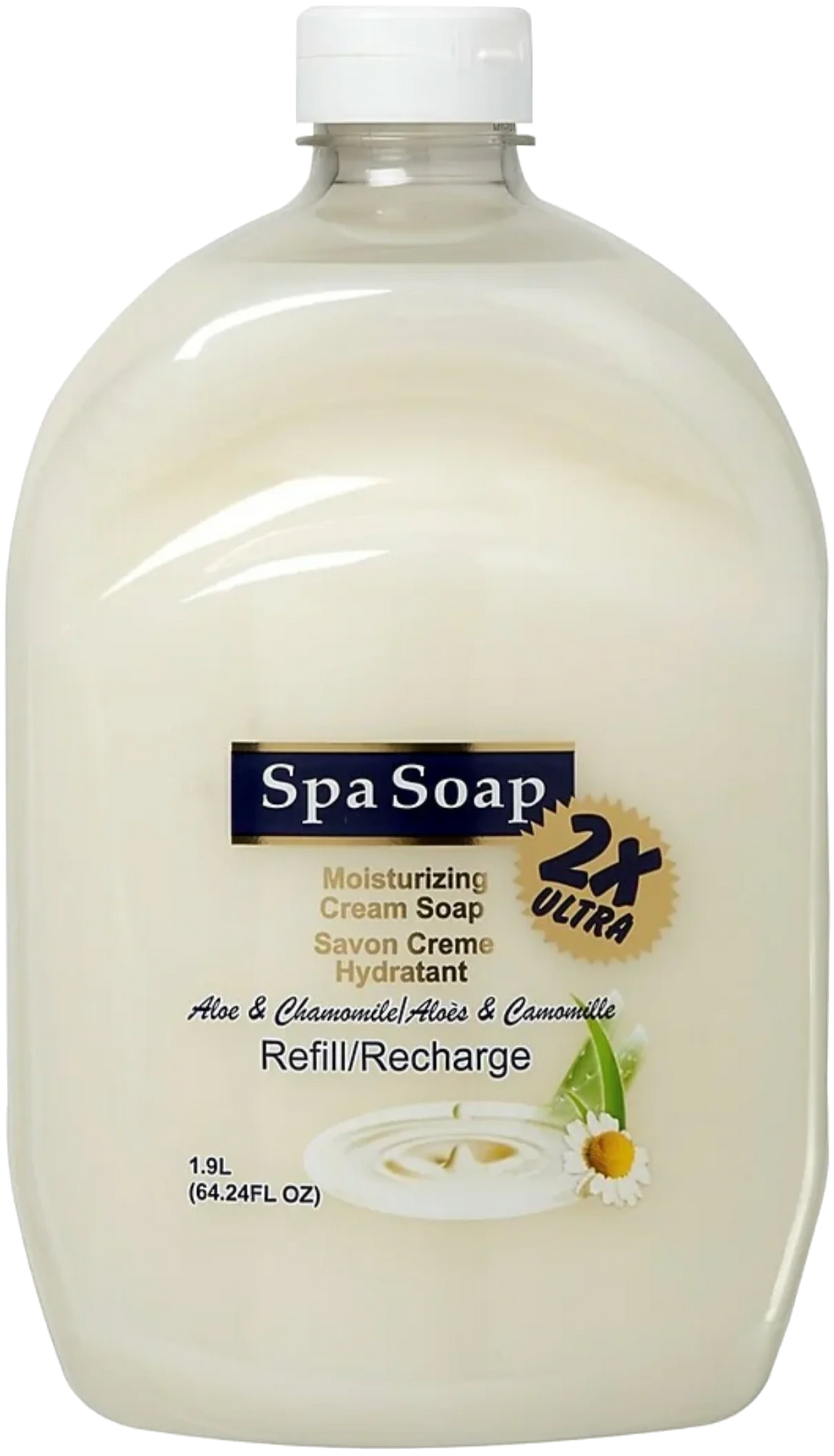 Spa Soap 2x Ultra Aloe & Chamomile Moisturizing Cream Soap Refill ( 1.9 L )