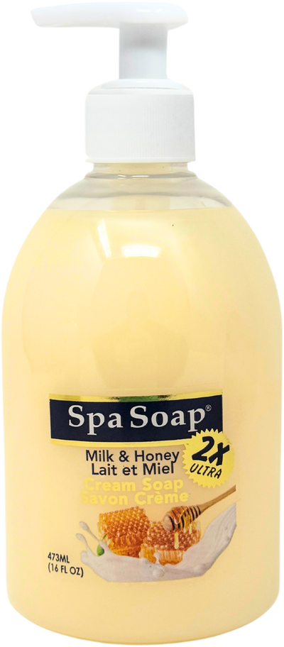 Spa Soap 2x Ultra Milk & Honey Cream Soap (473mL) - Quecan