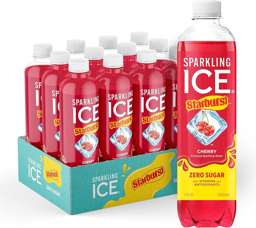 Sparkling Ice Starburst Cherry Zero Sugar (12 x 503mL) (Eco Fee) - Quecan
