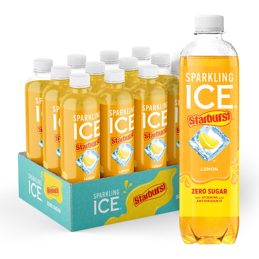 Sparkling Ice Starburst Lemon Zero Sugar (12 x 503mL) (Eco Fee) - Quecan