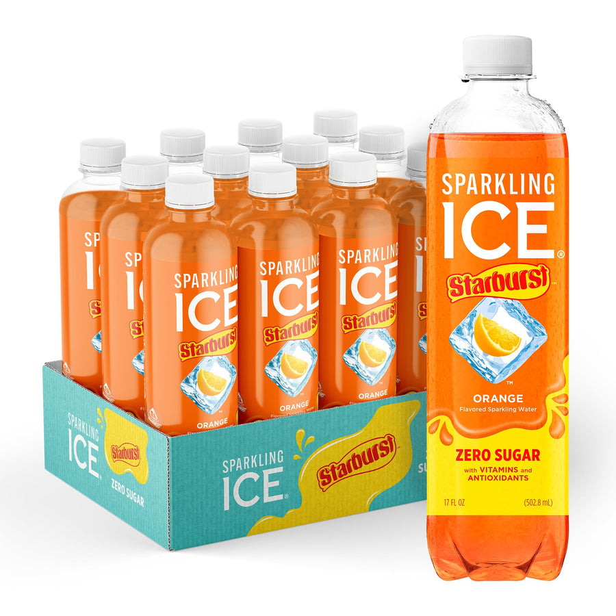 Sparkling Ice Starburst Orange Zero Sugar (12 x 503mL) (Eco Fee) - Quecan