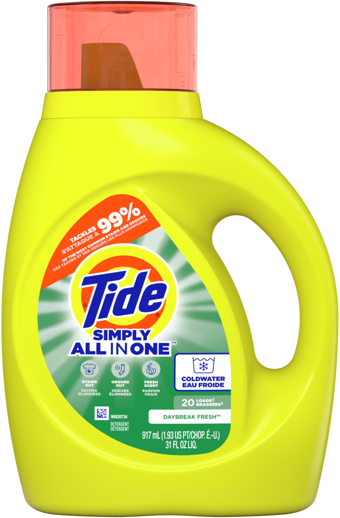 Tide Simply All In One Daybreak Fresh Detergent 20 Loads (917ml ) - Quecan