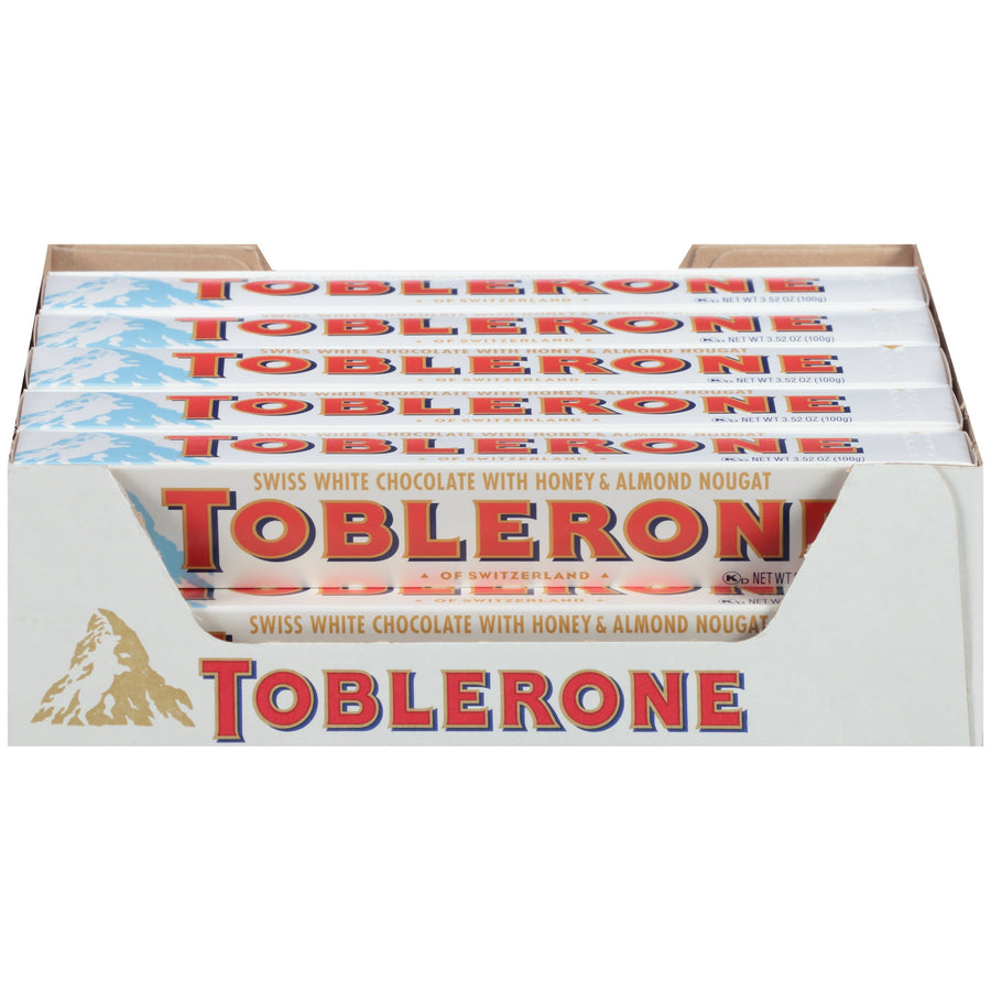Toblerone Swiss White Chocolate Bar (20x100gm) - Quecan