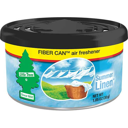 Little Trees Fiber Can Air Freshener (Box of 4) - Summer Linen - Quecan