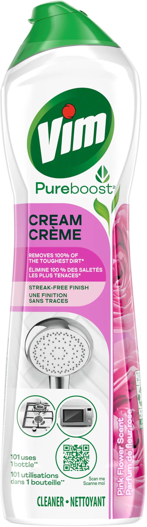 Vim Pureboost Cream Pink Flower Scent Cleaner (500mL)